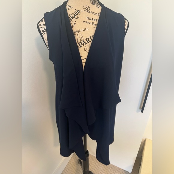 Open Dark Blue/Turquoise Vest - Picture 3 of 6